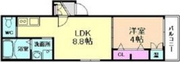 立花駅 徒歩3分 1階の物件間取画像